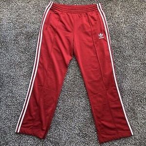 New Adidas track pants red